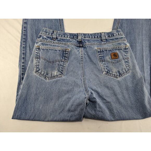 Carhartt Jeans Mens 36x34 Blue Relaxed Heavy Cotton Denim Pants‎ RN14806 B17 DST - Picture 3 of 16